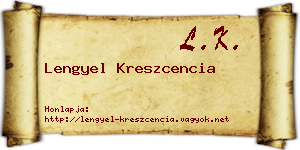 Lengyel Kreszcencia névjegykártya